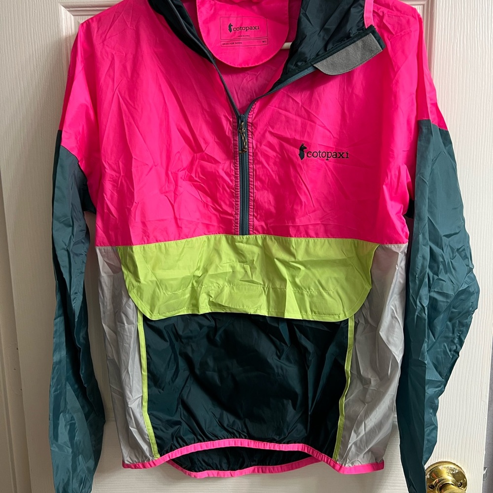 EUC - Cotopaxi Women's Colorblock Jacket - Pink, Lime, Gray - Worn Once